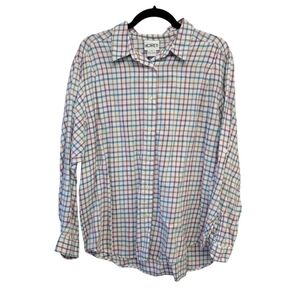 Vintage plaid button down shirt XL